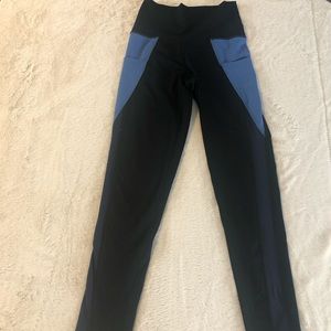 Aerie Navy Blue Mesh Leggings With Pocket